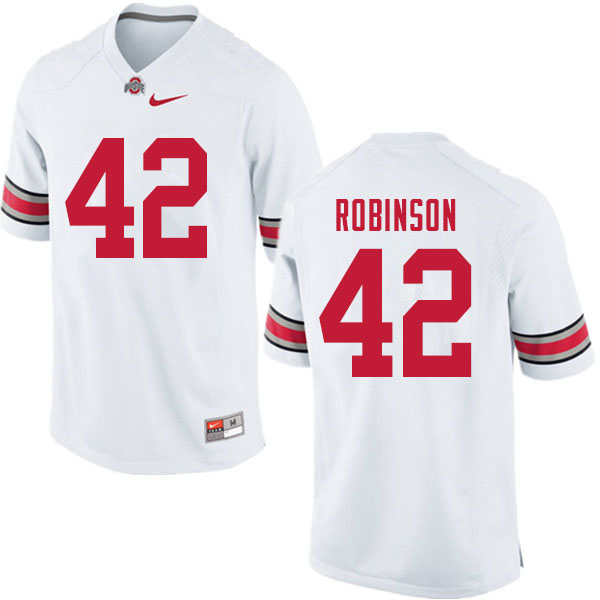 Ohio State Buckeyes #42 Bradley Robinson College Football Jerseys Sale-White